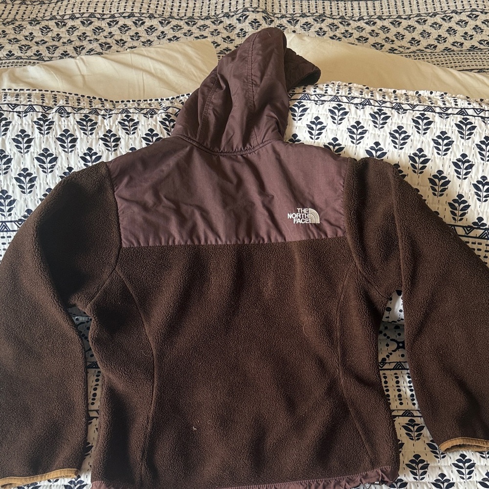 The North Face Chocolate Brown Hooded Fleece Jacket - Picture 4 of 4